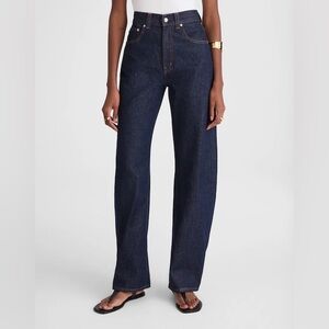 Madewell Women's The Balloon Jean, High Rise Dark Blue Jeans 25